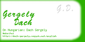 gergely dach business card